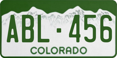 CO license plate ABL456