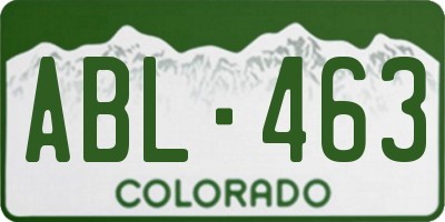 CO license plate ABL463
