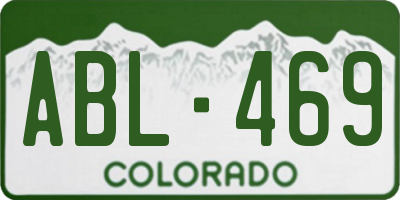 CO license plate ABL469