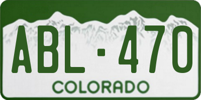 CO license plate ABL470