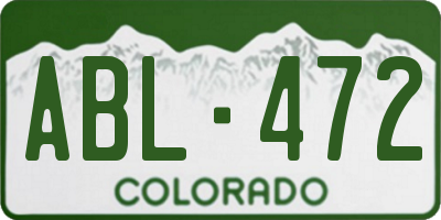 CO license plate ABL472