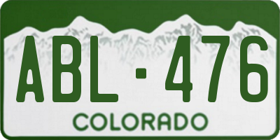 CO license plate ABL476