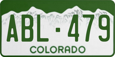 CO license plate ABL479