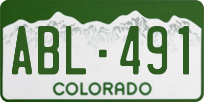 CO license plate ABL491
