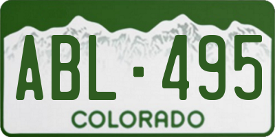 CO license plate ABL495