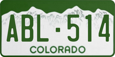 CO license plate ABL514