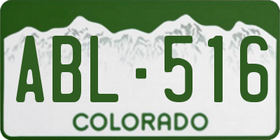 CO license plate ABL516