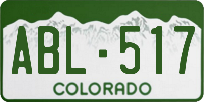 CO license plate ABL517