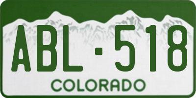CO license plate ABL518
