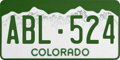 CO license plate ABL524