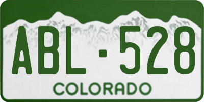 CO license plate ABL528