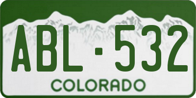 CO license plate ABL532