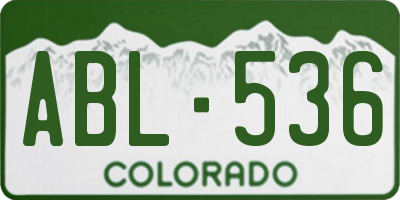 CO license plate ABL536