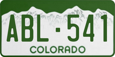 CO license plate ABL541