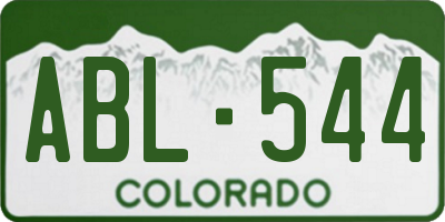 CO license plate ABL544