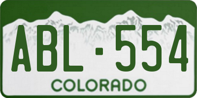 CO license plate ABL554