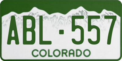 CO license plate ABL557