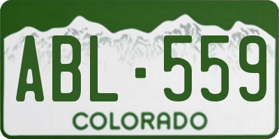 CO license plate ABL559