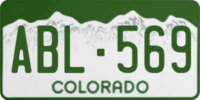 CO license plate ABL569