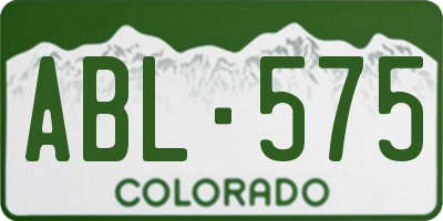 CO license plate ABL575