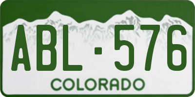 CO license plate ABL576
