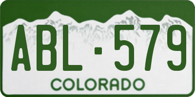 CO license plate ABL579