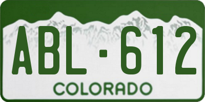 CO license plate ABL612