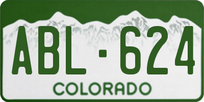 CO license plate ABL624