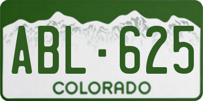 CO license plate ABL625