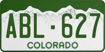 CO license plate ABL627