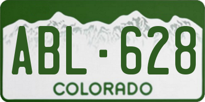 CO license plate ABL628