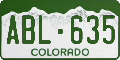 CO license plate ABL635