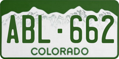 CO license plate ABL662