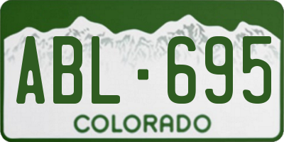 CO license plate ABL695