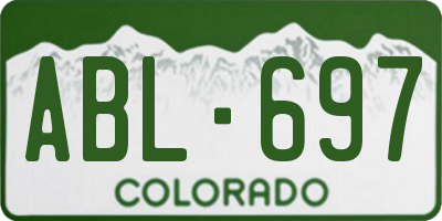 CO license plate ABL697