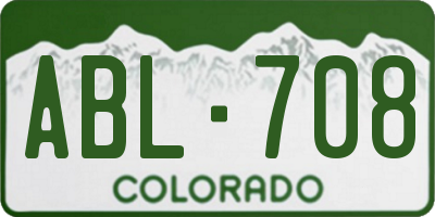 CO license plate ABL708