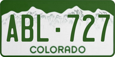 CO license plate ABL727
