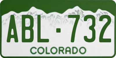 CO license plate ABL732