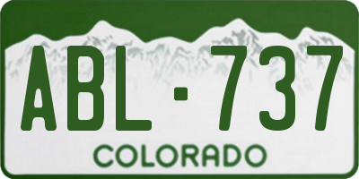 CO license plate ABL737