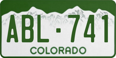 CO license plate ABL741