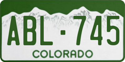 CO license plate ABL745