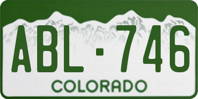 CO license plate ABL746