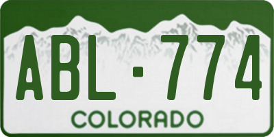 CO license plate ABL774