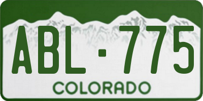 CO license plate ABL775