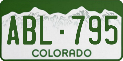 CO license plate ABL795