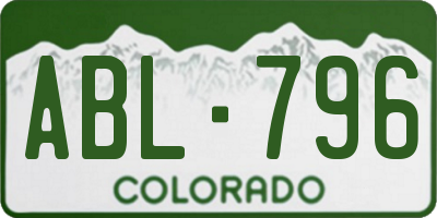 CO license plate ABL796