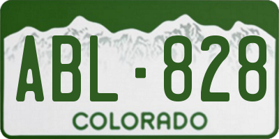 CO license plate ABL828