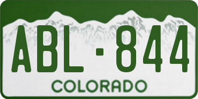 CO license plate ABL844