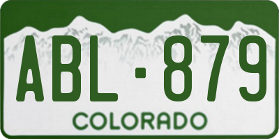 CO license plate ABL879