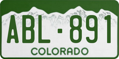 CO license plate ABL891